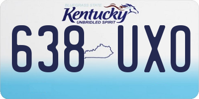 KY license plate 638UXO