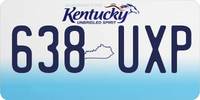 KY license plate 638UXP