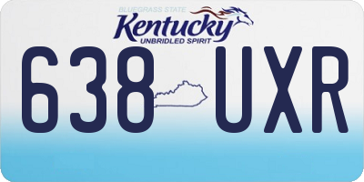KY license plate 638UXR