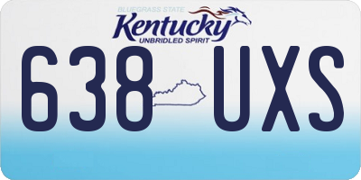 KY license plate 638UXS