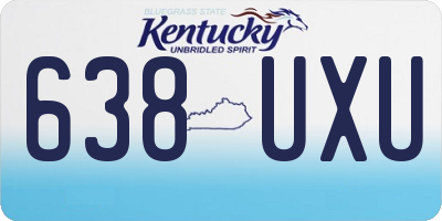 KY license plate 638UXU