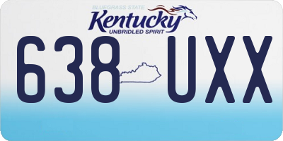 KY license plate 638UXX