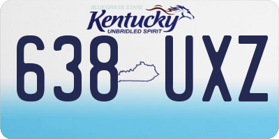 KY license plate 638UXZ