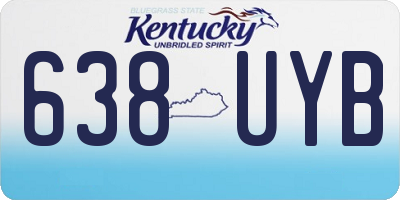 KY license plate 638UYB