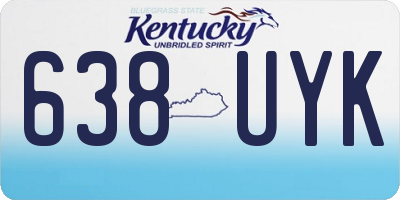 KY license plate 638UYK