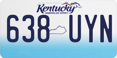 KY license plate 638UYN