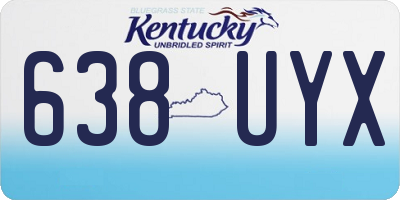 KY license plate 638UYX