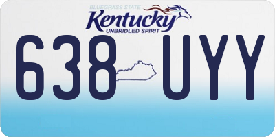 KY license plate 638UYY