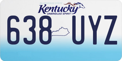KY license plate 638UYZ