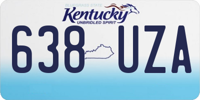 KY license plate 638UZA