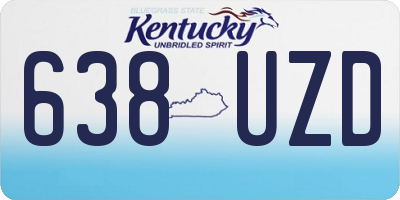 KY license plate 638UZD