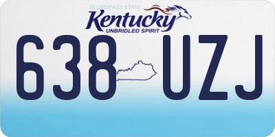 KY license plate 638UZJ