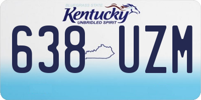 KY license plate 638UZM
