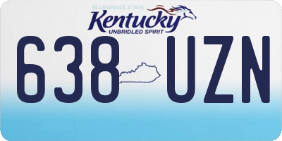 KY license plate 638UZN