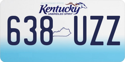 KY license plate 638UZZ