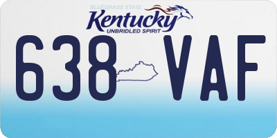 KY license plate 638VAF