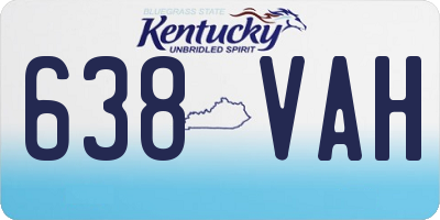 KY license plate 638VAH