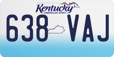 KY license plate 638VAJ