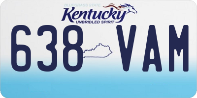KY license plate 638VAM