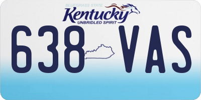 KY license plate 638VAS