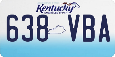 KY license plate 638VBA