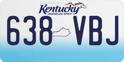 KY license plate 638VBJ