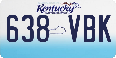 KY license plate 638VBK