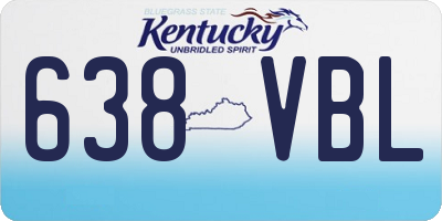 KY license plate 638VBL
