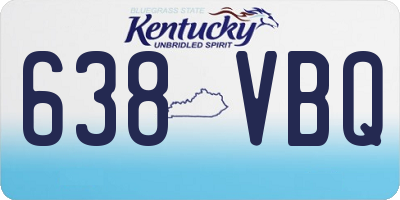 KY license plate 638VBQ