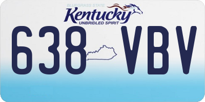 KY license plate 638VBV