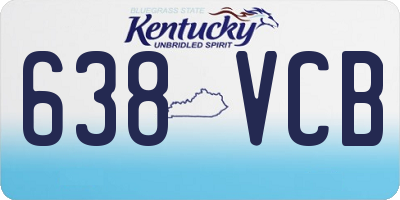 KY license plate 638VCB