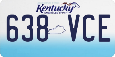 KY license plate 638VCE