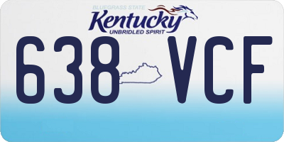 KY license plate 638VCF