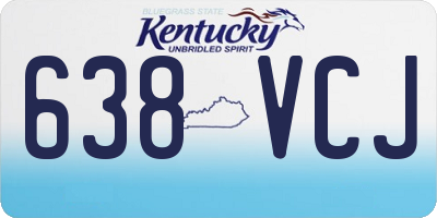 KY license plate 638VCJ