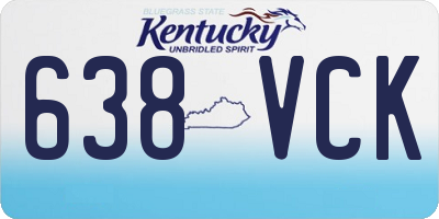 KY license plate 638VCK
