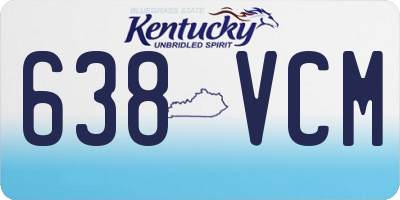 KY license plate 638VCM