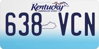 KY license plate 638VCN
