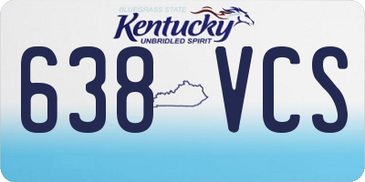 KY license plate 638VCS