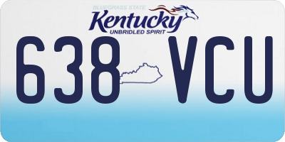 KY license plate 638VCU
