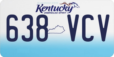 KY license plate 638VCV
