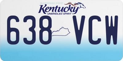 KY license plate 638VCW