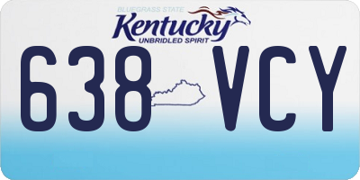 KY license plate 638VCY