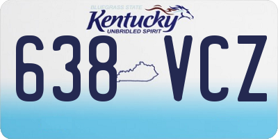 KY license plate 638VCZ