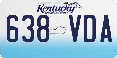 KY license plate 638VDA