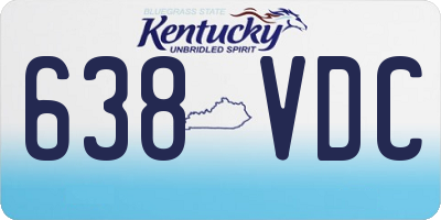 KY license plate 638VDC