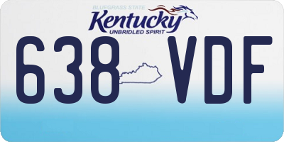 KY license plate 638VDF