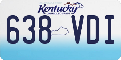 KY license plate 638VDI