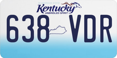 KY license plate 638VDR