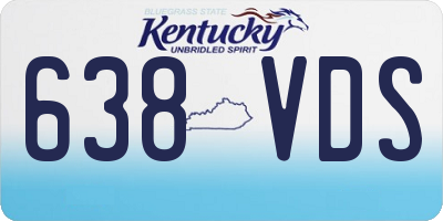 KY license plate 638VDS