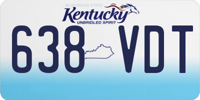 KY license plate 638VDT